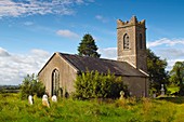 Old disused protestant church and graveyard at Horseleap County Westmeath Ireland