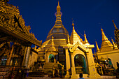 Sule Pagoda in the center of Yangon, Rangoon, capital of Myanmar, Burma