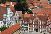 Blick auf das historische Zentrum von Memmingen Bayern