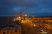 Containerschiff Elly Maersk im Hafen, Bremerhaven, Bremen, Deutschland