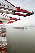 Container bridge, Port of Tianjin, Tianjin, China
