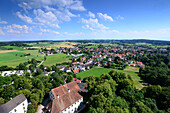 View from Andechs church tower, Andechs, Upper Bavaria, Bavaria, Germany