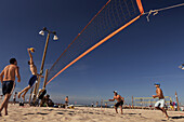 Volleyball am Strand, Beach-Volleyball, Tel-Aviv, Israel, Naher Osten, Asien