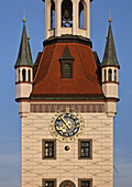 Altes Rathaus, Detail, Marienplatz, München, Oberbayern, Bayern, Deutschland, Europa