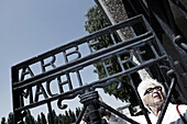 Entry gate to Dachau concentration camp, Dachau, Munich, Bavaria, Germany