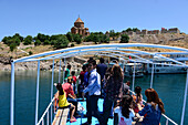 Ferry to Achtamar Church at lake Van, Kurd Populated Area, East Anatolia, East Turkey, Turkey