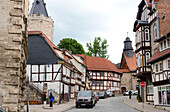 Timber frame houses in Muehlhausen, Thuringia, Germany