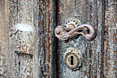 Old door in Muehlhausen, Thuringia, Germany