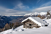 Snow chalet at Orobie  Alps, Valtellina