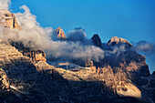 del Brenta mountains shrouded in clouds