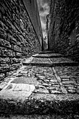 A glimpse of Erice in Sicily. Street shot from a low visual