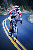 Road cycling in the mountains.  Photo by Thomas Kranzle.