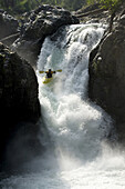 'Dane Jackson dropping in on Meatlocker while  kayaking the ''Big Banana'' section of the Alseseca River near Tlampacoya, Mexico.'