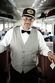 Portrait of the guard of the Chepe train in Chihuahua, Mexico.