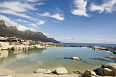 Camps Bay Beach sports a popular tidal pool which is ideal for swimming, in Cape Town, South Africa on April 11, 2008.