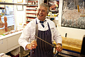 The local butcher shop in Winchcombe, England.