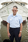Empire, LA - May 3, 2010, 83 year old Lawrence Stipelcovich poses at the marina in Empire, LA. Lawrence has lived in Empire and fished in the Gulf of Mexico his entire life. He has witnessed several oil spills and has rebuilt his house 3 times due to hurr