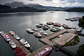 Day breaks on Sun Moon Lake in Central Taiwan, October 22, 2010.