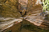 Donna Raupp hiking in Fern Glen Canyon, Grand Canyon, Arizona, USA.