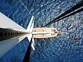 Sailing over the Great Barrier Reef on board a Swan 82 foot yacht in Australia.