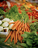 Variety of Vegetables in Mercato Centrale, Florence, Italy.