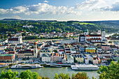 Altstadt mit Dom St. Stephan und Rathaus, Passau, Niederbayern, Bayern, Deutschland