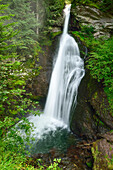 Wasserfall, Cavalese, Val di Fiemme, Fleimstal, Lagorai, Dolomiten, UNESCO Welterbe Dolomiten, Trentino, Italien