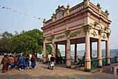 Kiosk built in 1921 by Mr. Roquitte, City of Chandernagor (Chandannagar), former French colony, by the Hooghly River, West Bengal, India, Asia