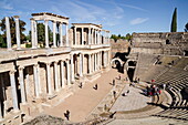 Roman Theater, Merida, UNESCO World Heritage Site, Badajoz, Extremadura, Spain, Europe