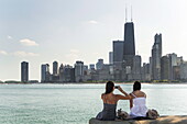 Downtown and Lake Michigan, Chicago, Illinois, United States of America, North America