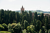 Abbazia di Monte Oliveto Maggiore, Crete Senesi, südlich von Siena, Toskana, Italien