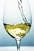 White wine being poured