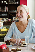 Young woman at cafe