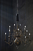 A hanging chandelier