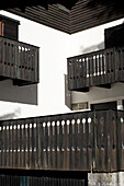 Balconies and facade on an apartment building