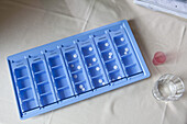 A weekly pill organizer