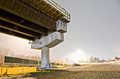 A freeway over pass under construction