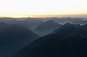 Mountain range view at Zugspitze Mountain