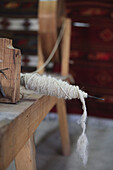 Thread spool on table