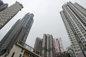 Hong Kong skyscrapers seen from below