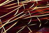 Vibrant red and gold abstract light painting