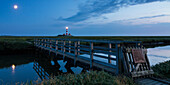 Leuchtturm Westerheversand am Abend, Halbinsel Eiderstedt, Westerhever, Nordfriesland, Nordsee, Schleswig-Holstein, Deutschland