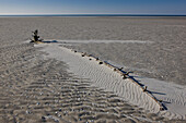 Ripples of sand in the wadden sea, Juist, North Sea coast, Wadden Sea National Park, Lower Saxony, Germany