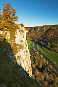 Eichsfelsen, Blick ins Tal der Donau, Naturpark Oberes Donautal, Schwäbische Alb, Baden-Württemberg, Deutschland