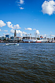 Cityscape with church St. Michael, Hamburg, Germany