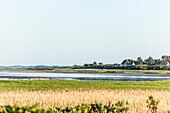 Blick über das Wattenmeer auf Kampen, Sylt, Schleswig-Holstein, Deutschland