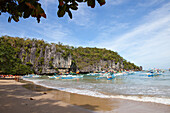 Excursion boats on the west coast of Palawan Island, Philippines, Asia