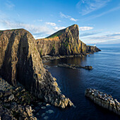 Leuchtturm am Neist Point, Glendale, Insel Skye, Inneren Hebriden, Highland, Schottland, Vereinigtes Königreich
