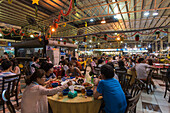 Restauranten-Halle in Kota Kinabalu, Kota Kinabalu, Borneo, Malaysia