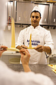 Daniele Crosara forms his pastry, at the Pasticceria Martini, in Cannaregio, pastry, cake shop, Venice, Italy